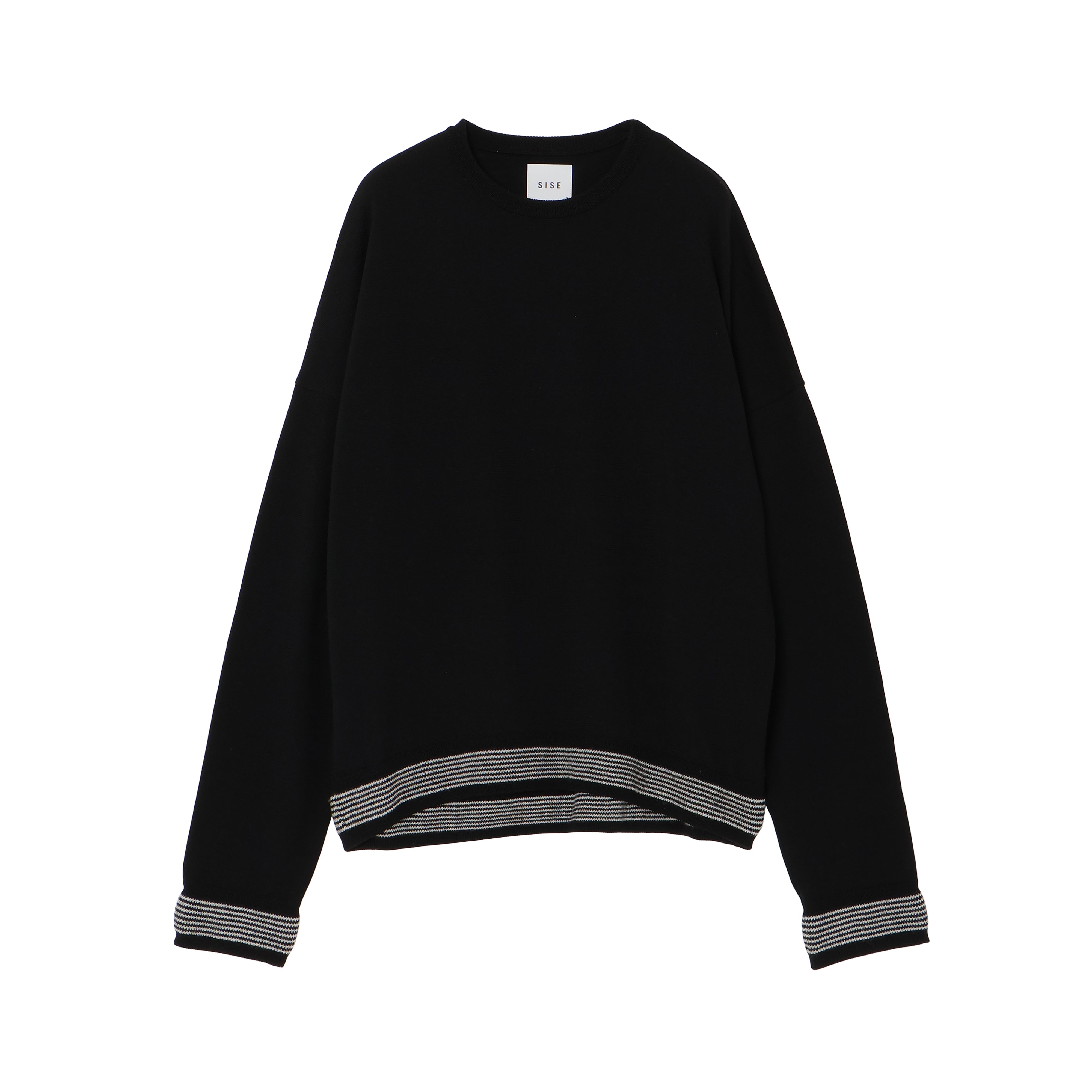 25AW BORDER KNIT (BLACK)
