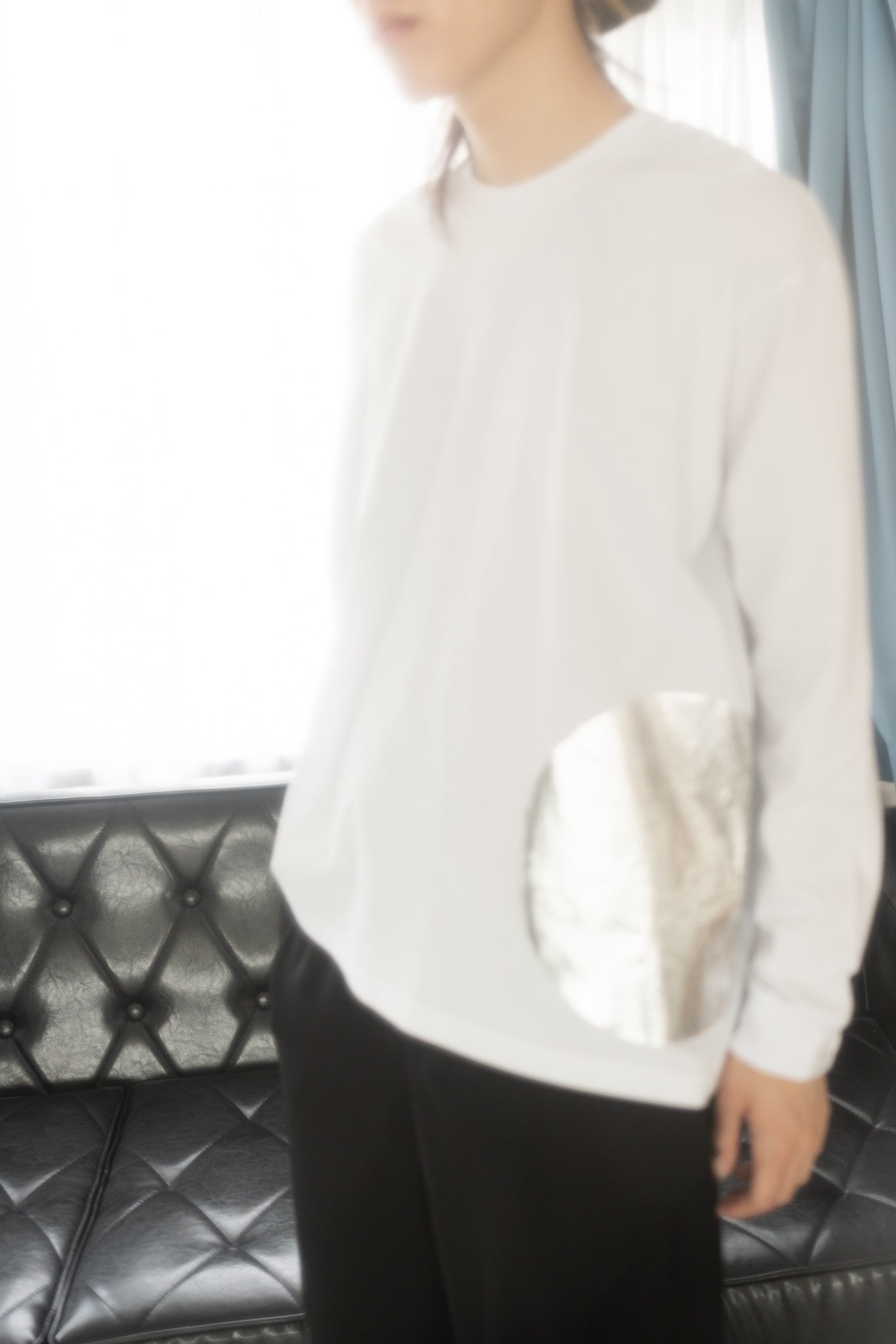 25SS SILVER CIRCLE LONG T-SHIRTS (WHITE)