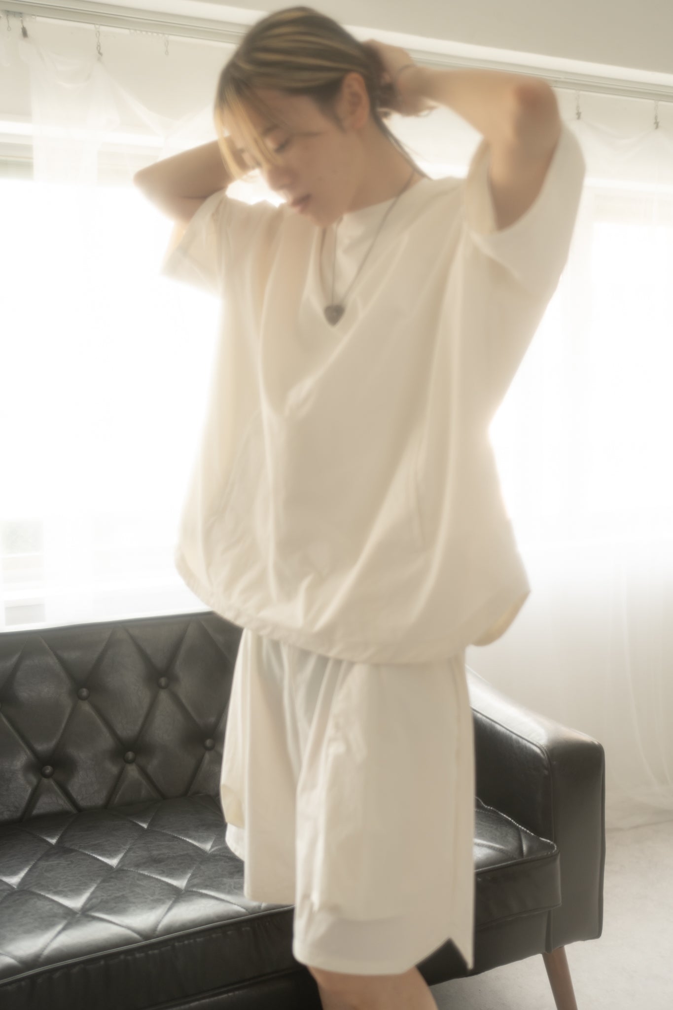 HARF PANTS  (RECYCLING FAB.) WHITE