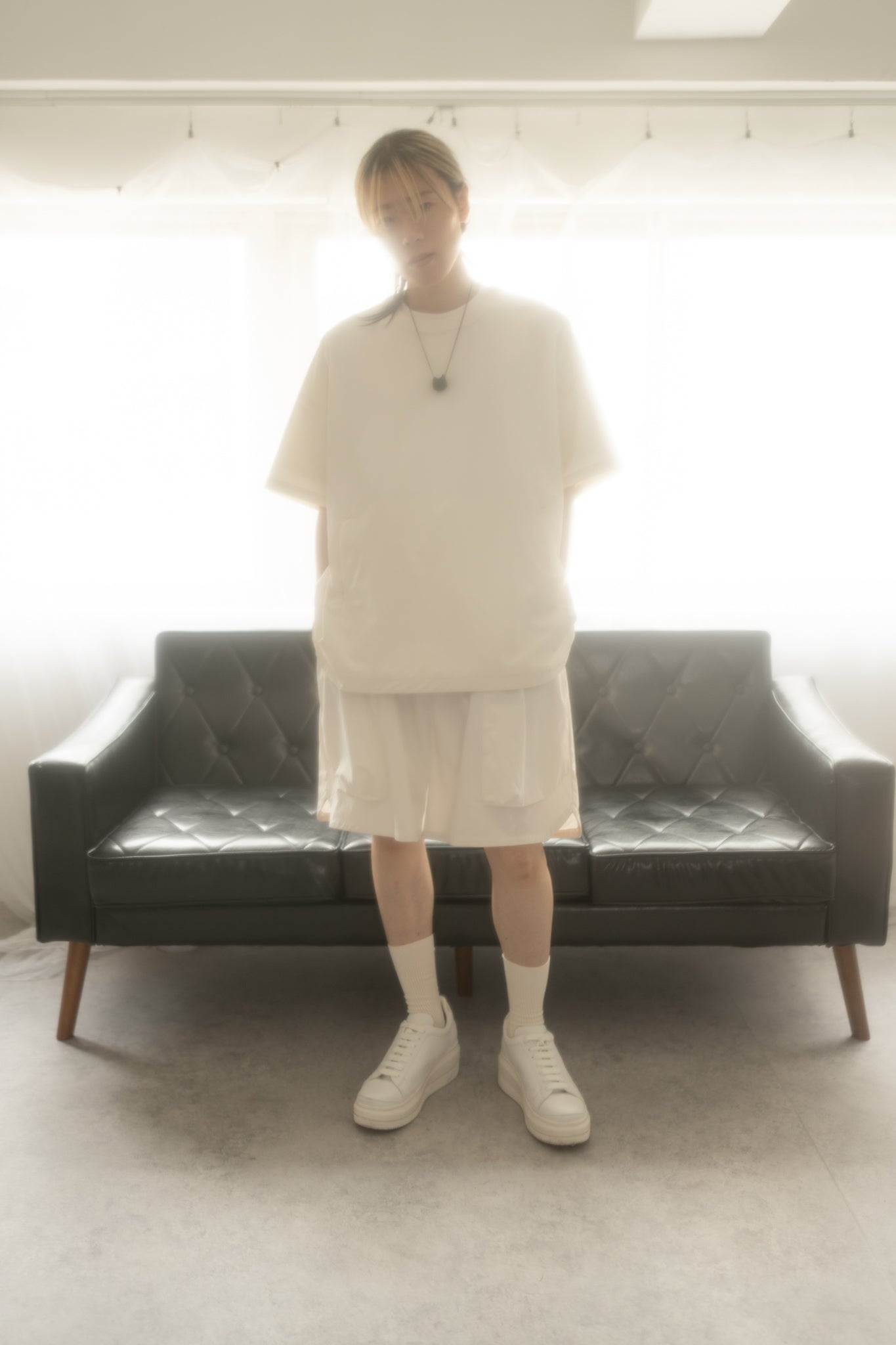 HARF PANTS  (RECYCLING FAB.) WHITE