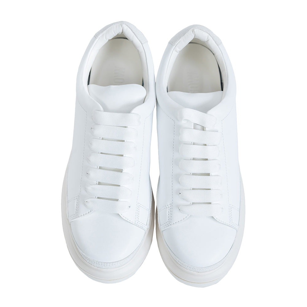 【GO WITH WHITE x SISE】 COLLABORATION WEDGE SOLE SNEAKER (WHITE)