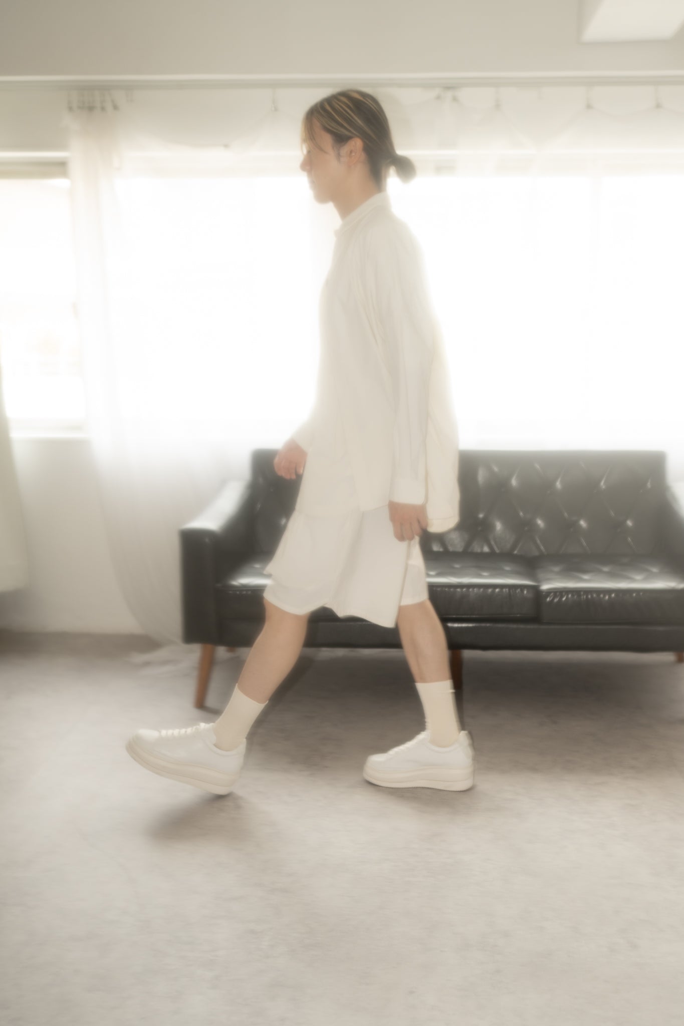 HARF PANTS  (RECYCLING FAB.) WHITE