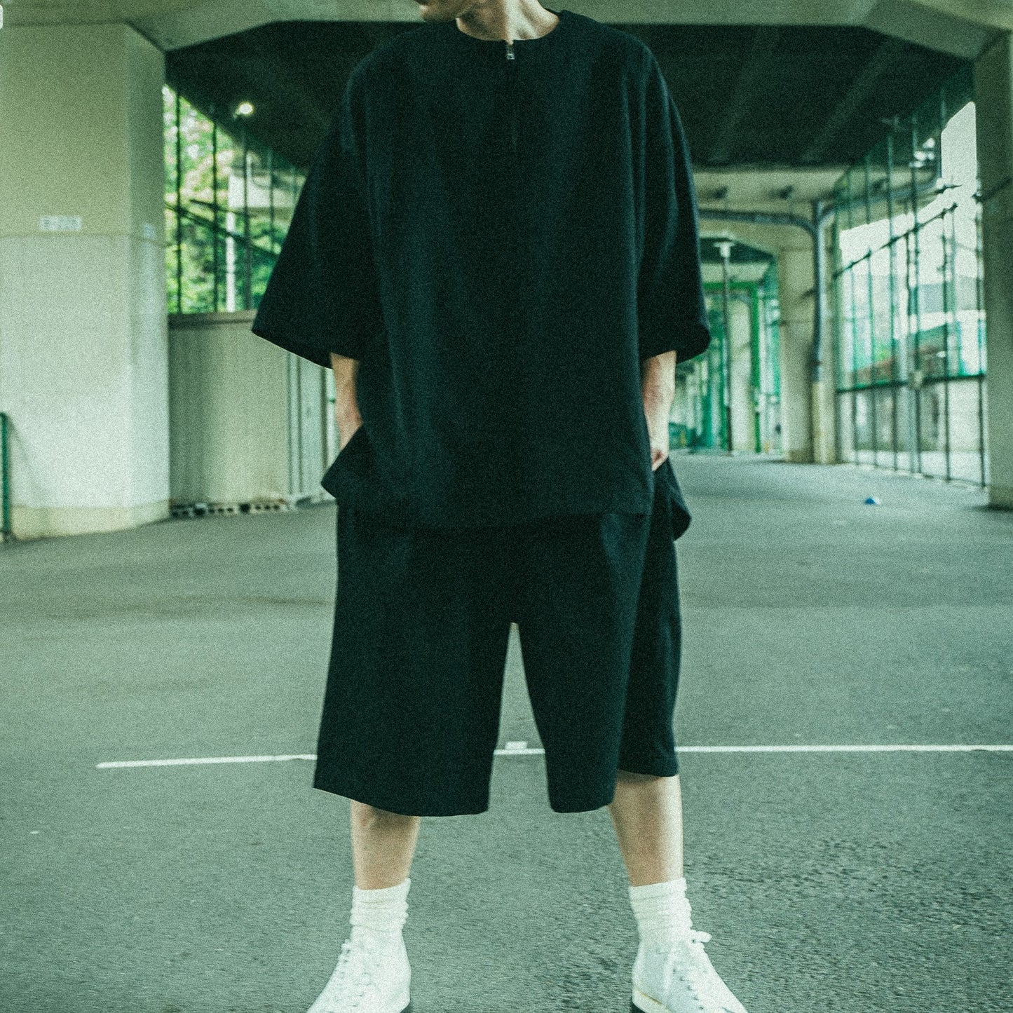 2023 AW PULLOVER ZIP SHIRTS (black)