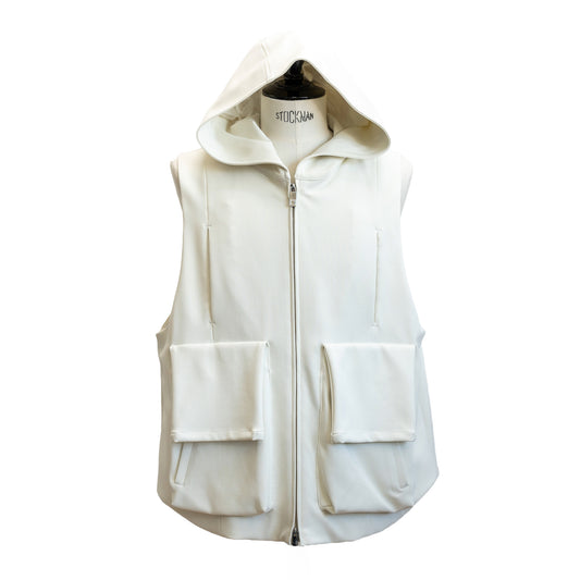 25SS HOODIE VEST WHITE