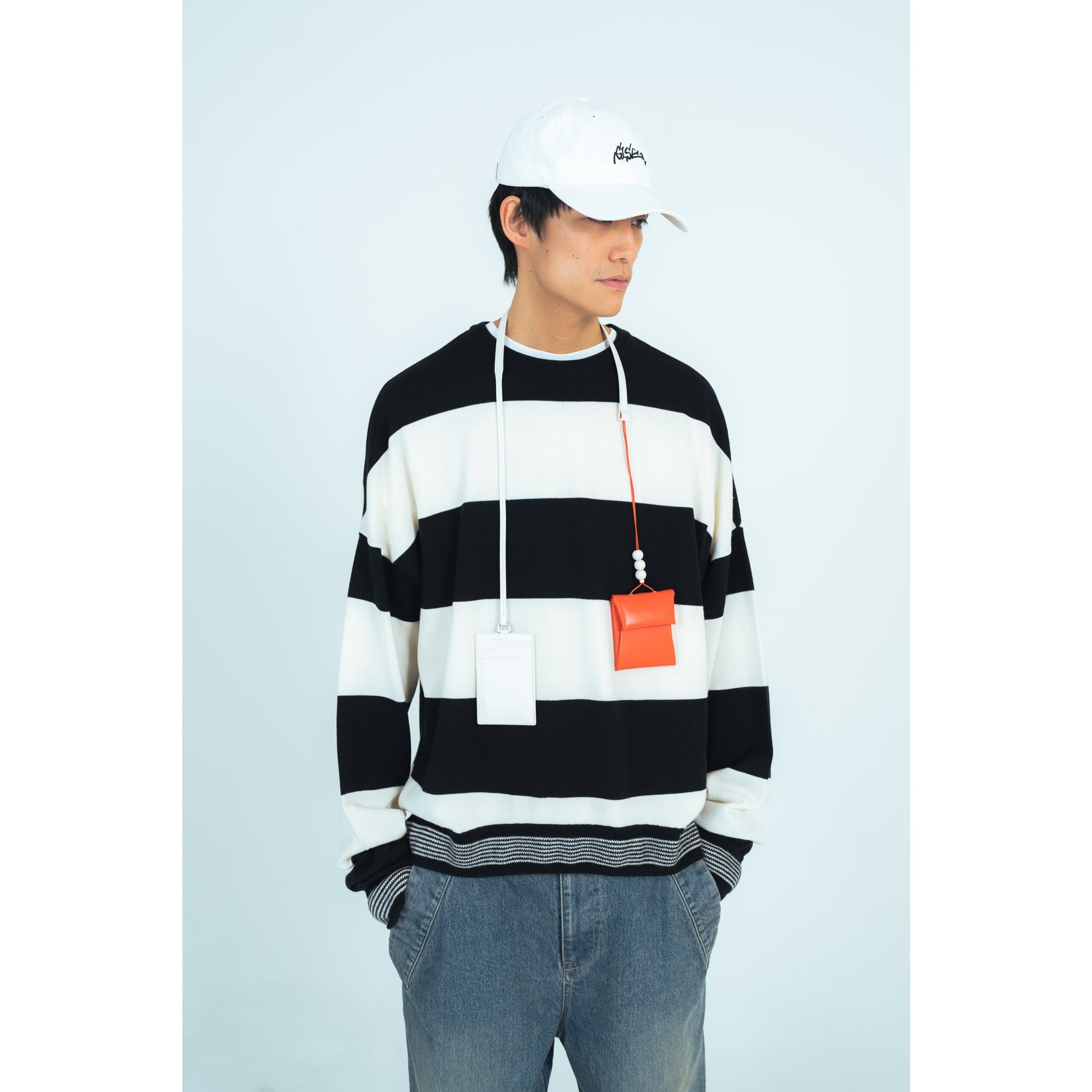 【UNKNOWN PRODUCTS x SISE】 COLLABORATION SMALL LEATHER GOODS (WHITE/ORANGE)