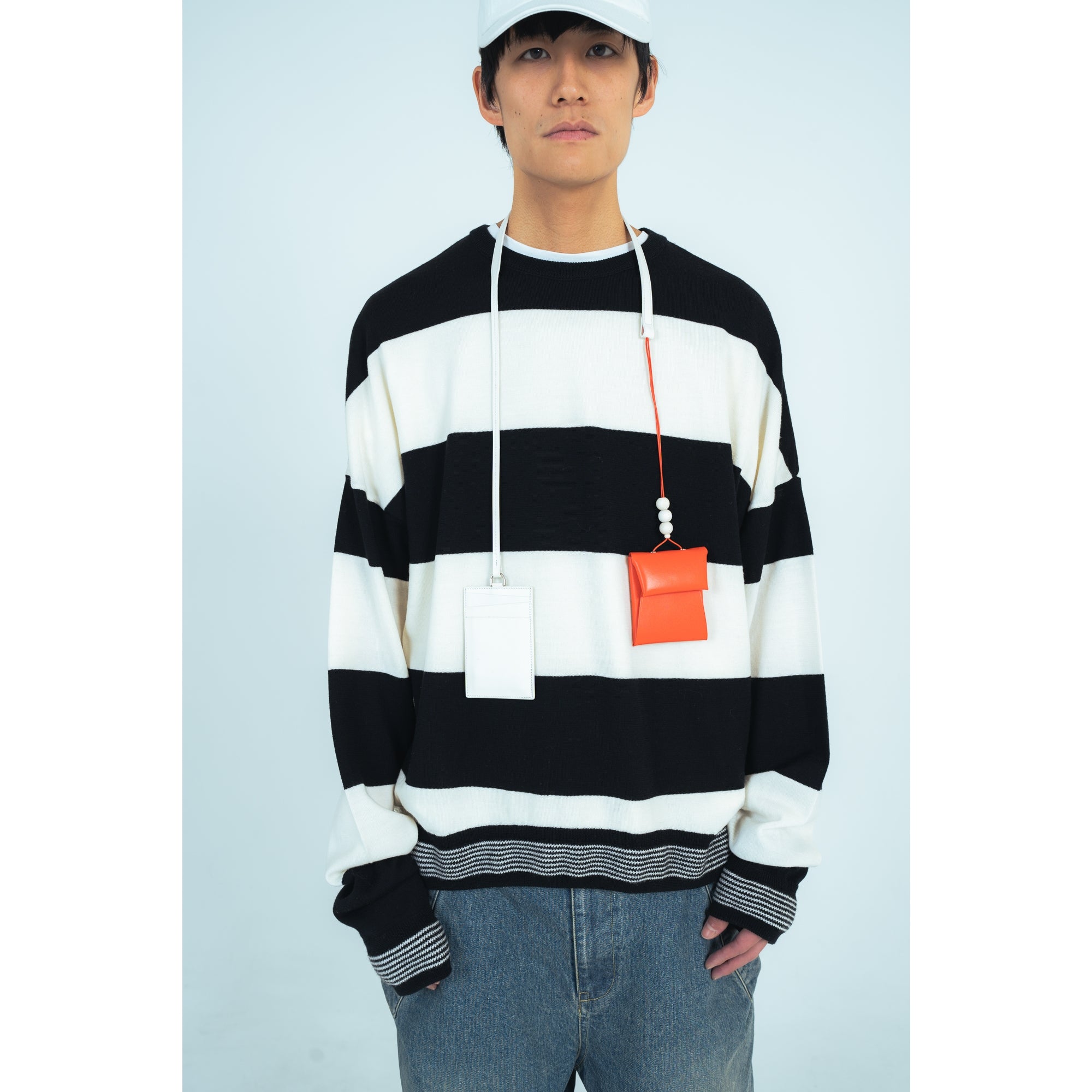 【UNKNOWN PRODUCTS x SISE】 COLLABORATION SMALL LEATHER GOODS (WHITE/ORANGE)