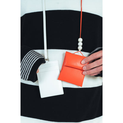 【UNKNOWN PRODUCTS x SISE】 COLLABORATION SMALL LEATHER GOODS (WHITE/ORANGE)