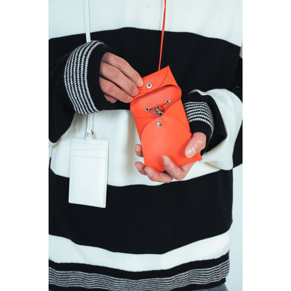 【UNKNOWN PRODUCTS x SISE】 COLLABORATION SMALL LEATHER GOODS (WHITE/ORANGE)