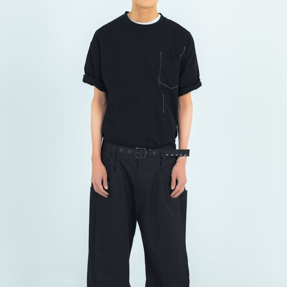 25AW STITCHING T-SHIRTS (BLACK/WHITE)