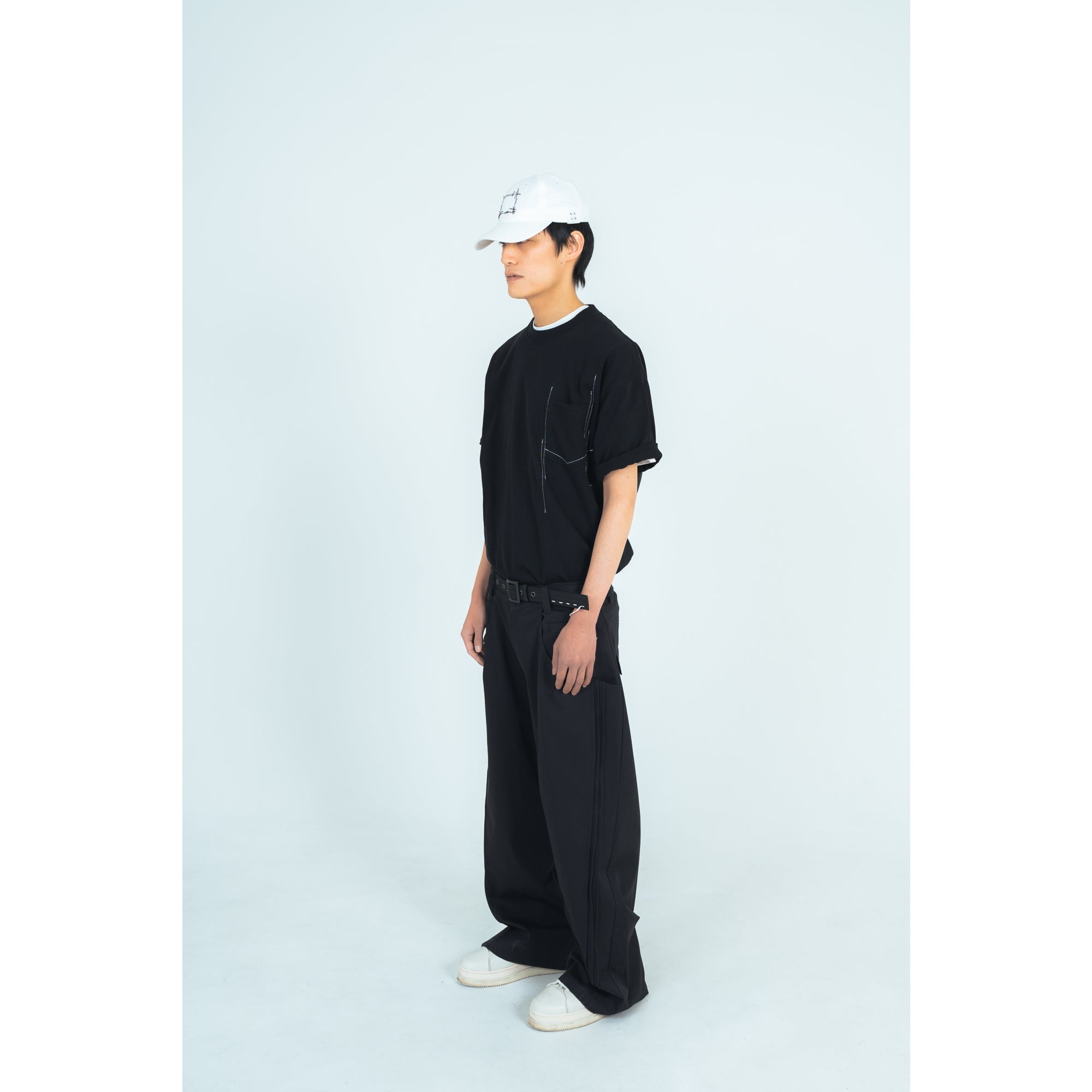 25AW STITCHING T-SHIRTS (WHITE/BLACK)