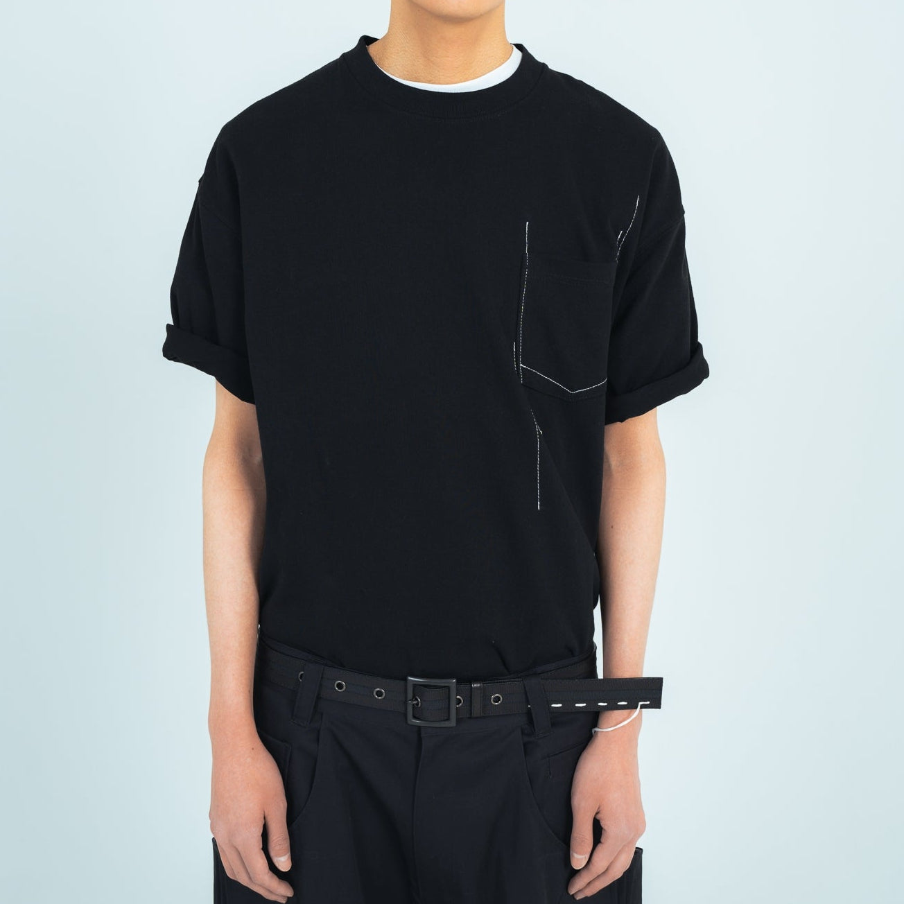 25AW STITCHING T-SHIRTS (BLACK/WHITE)