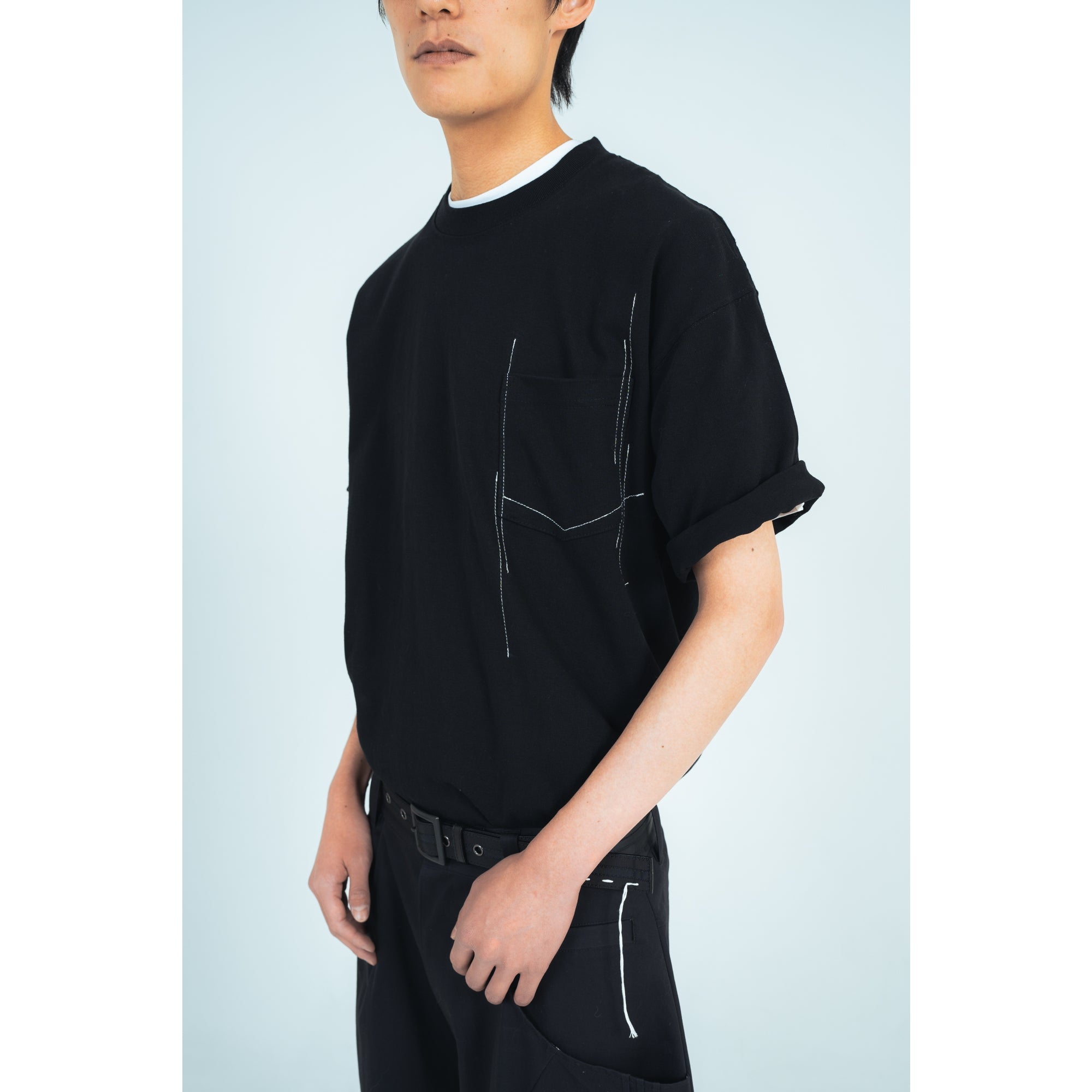 25AW STITCHING T-SHIRTS (BLACK/WHITE)
