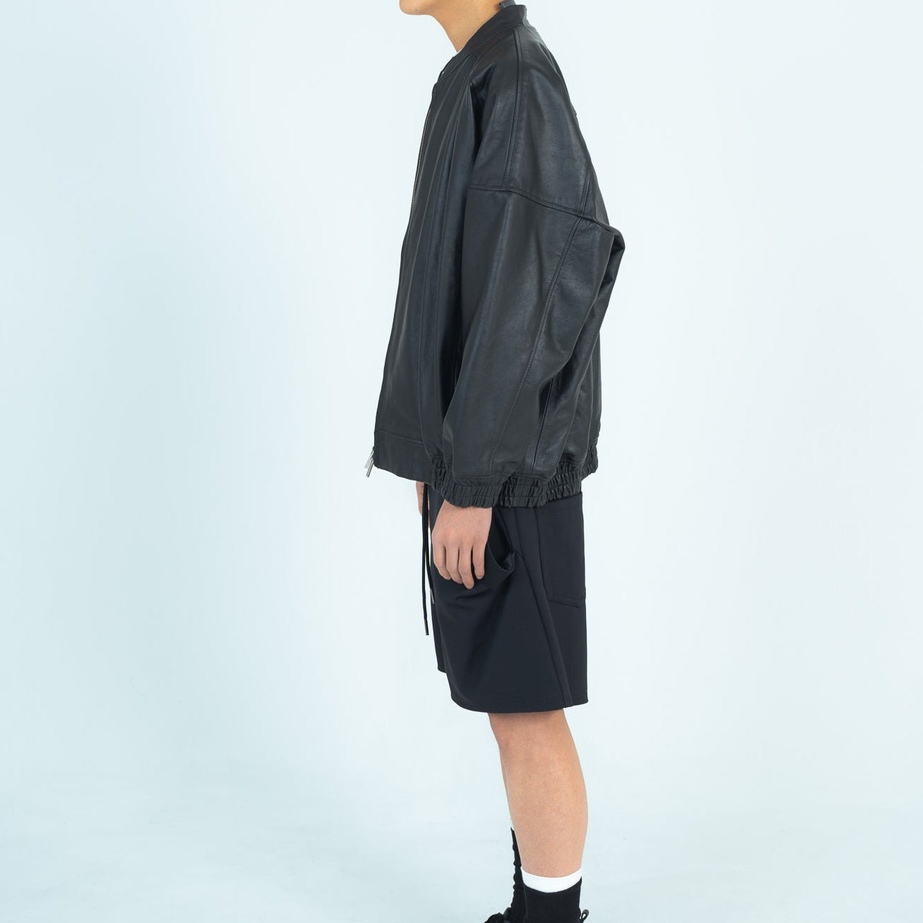 25AW LEATHER BALLOON BLOUSON (BLACK)