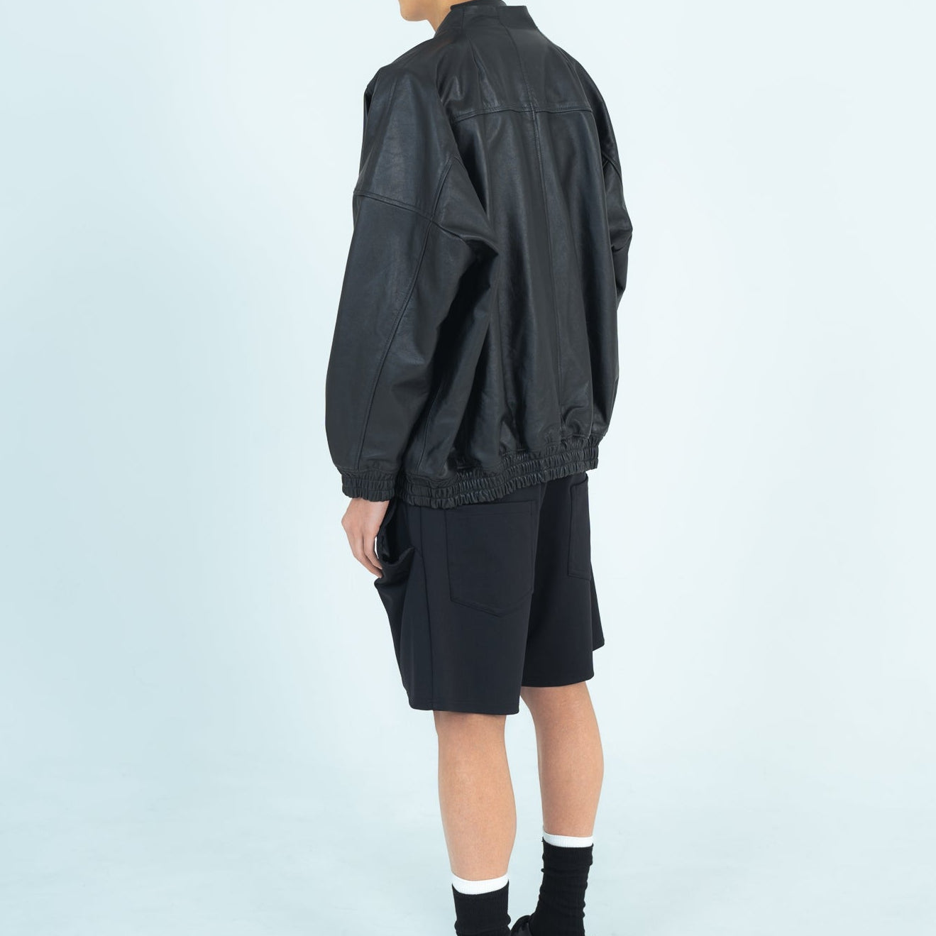 25AW LEATHER BALLOON BLOUSON (BLACK)