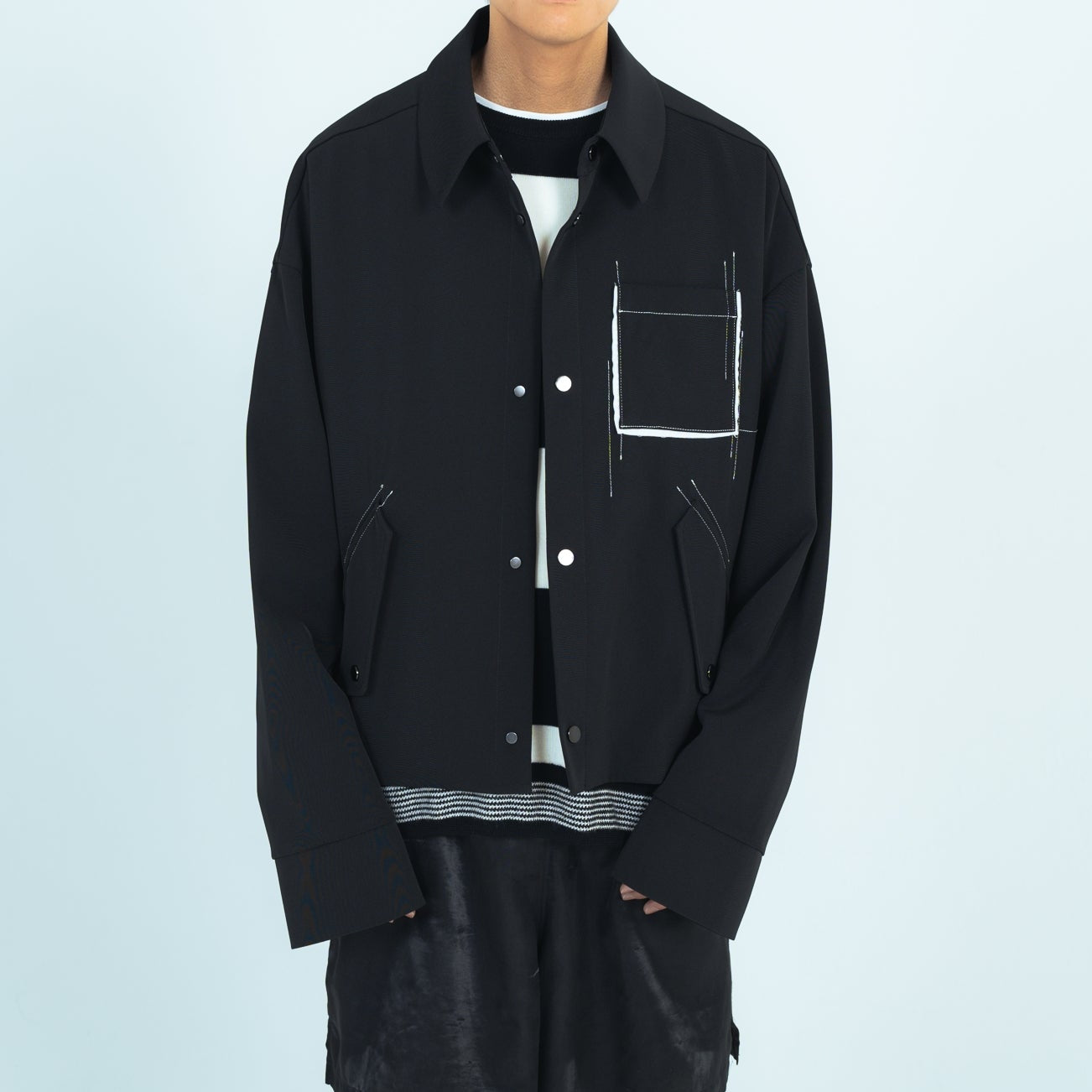 25AW STITCHING BLOUSON (BLACK)