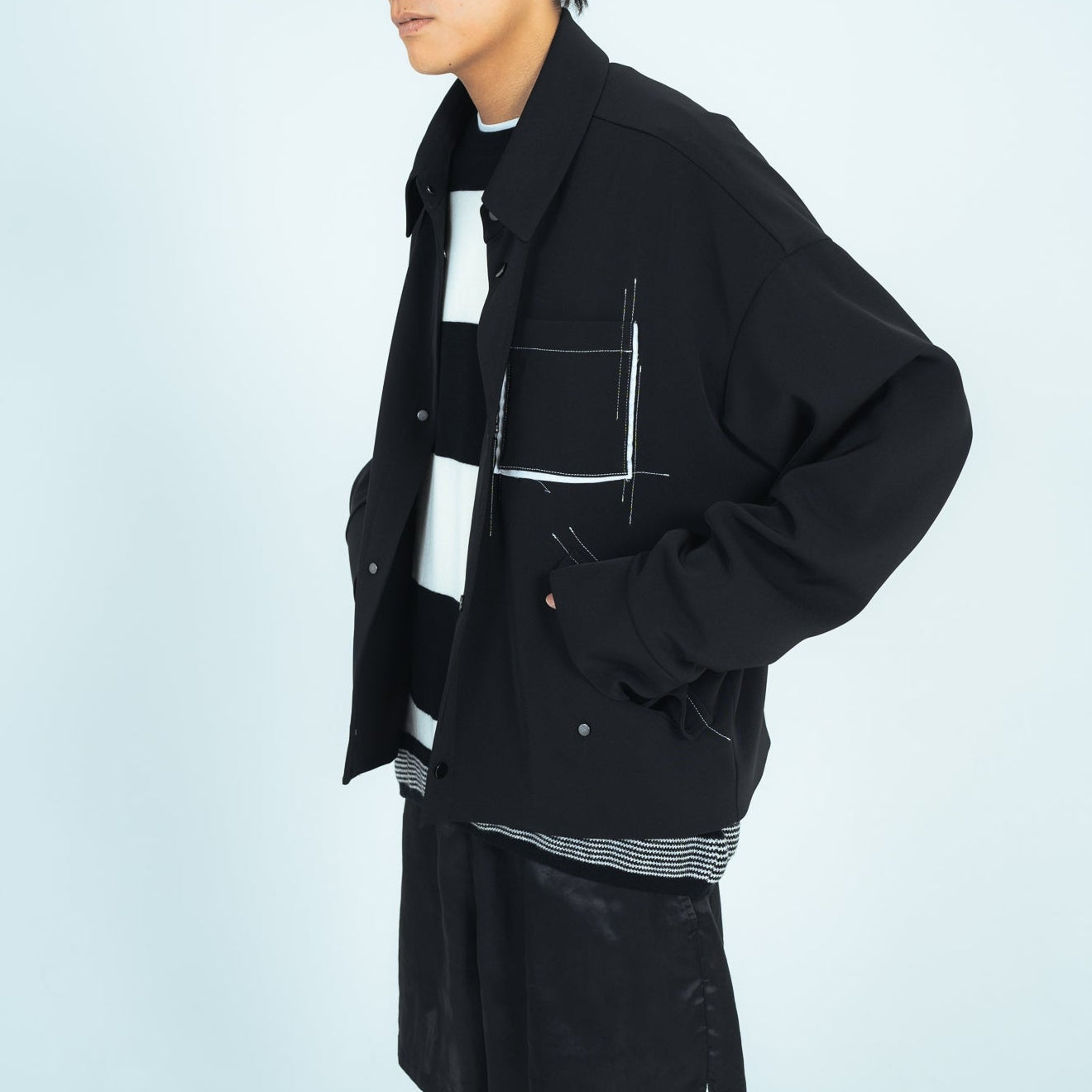25AW STITCHING BLOUSON (BLACK)