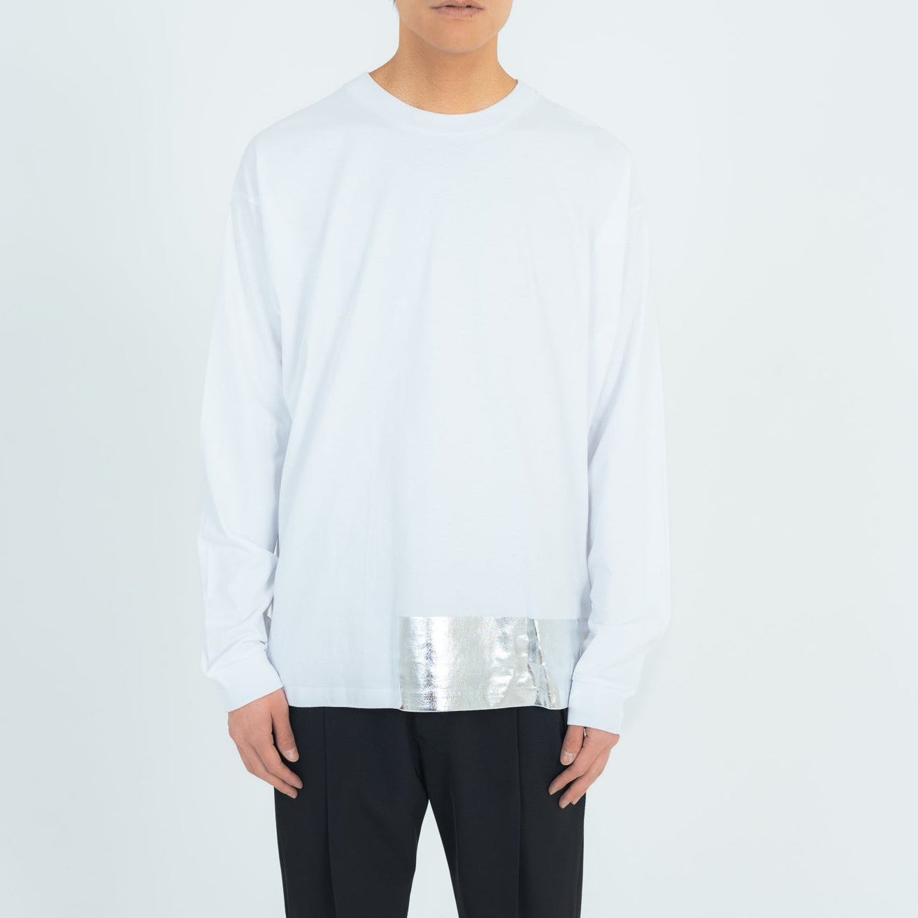 SILVER LONG T-SHIRTS (WHITE)