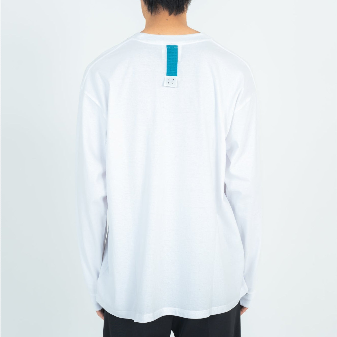 BACK TAPE LONG T-SHIRTS (WHITE)