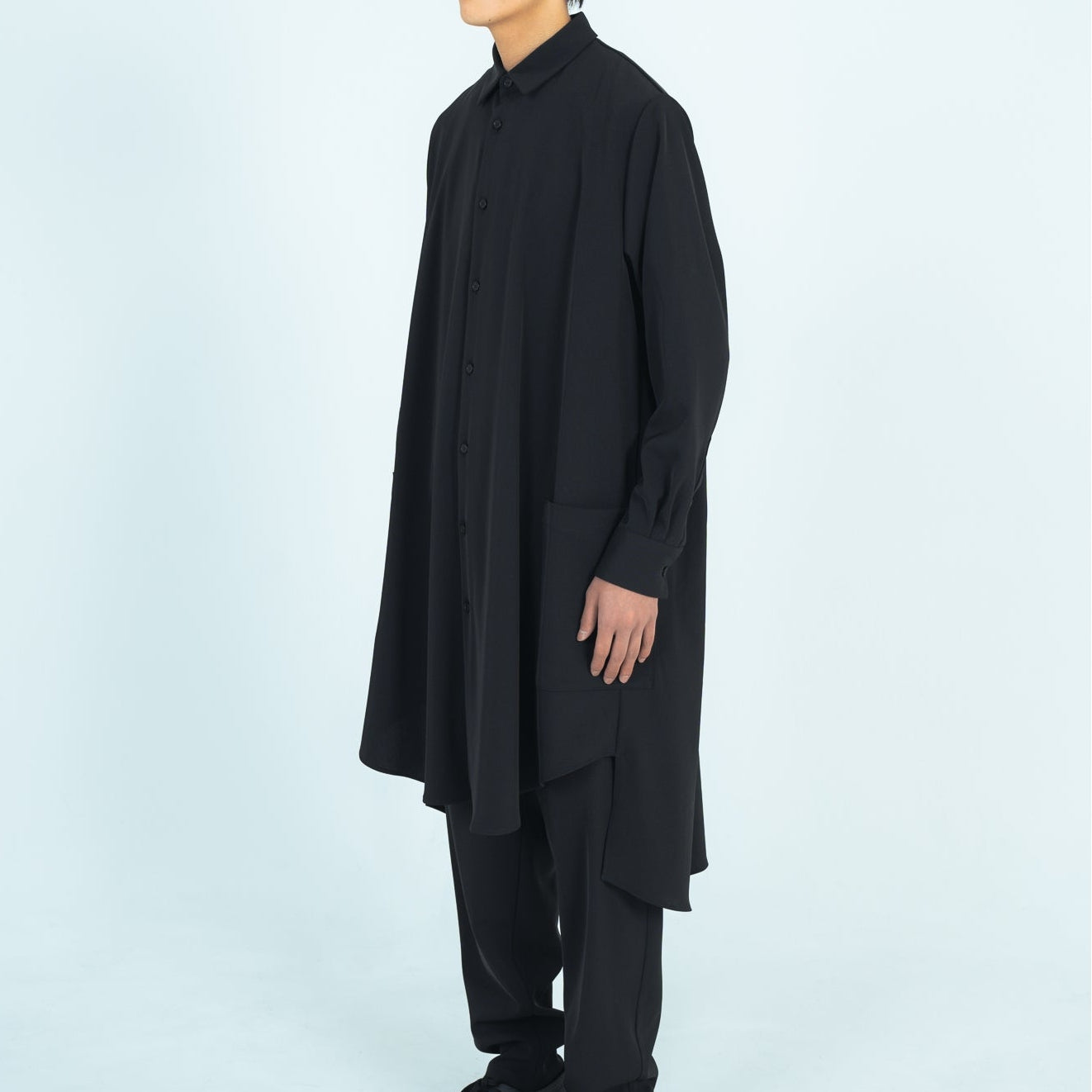 LONG SHIRTS (TWILL TWIMY) BLACK