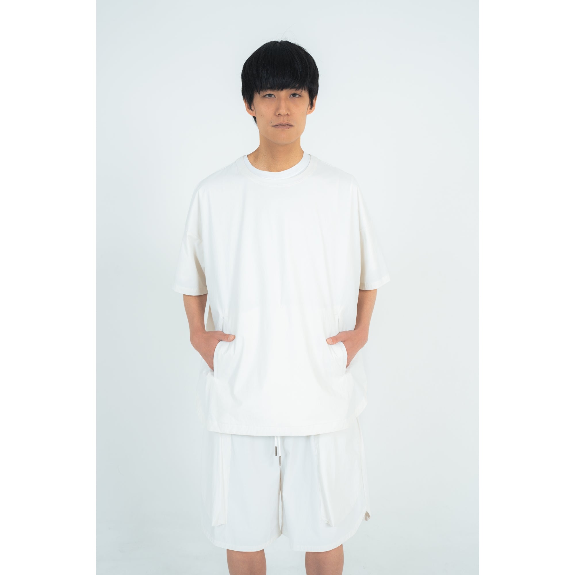 PULLOVER TOP (RECYCLING FAB.) WHITE