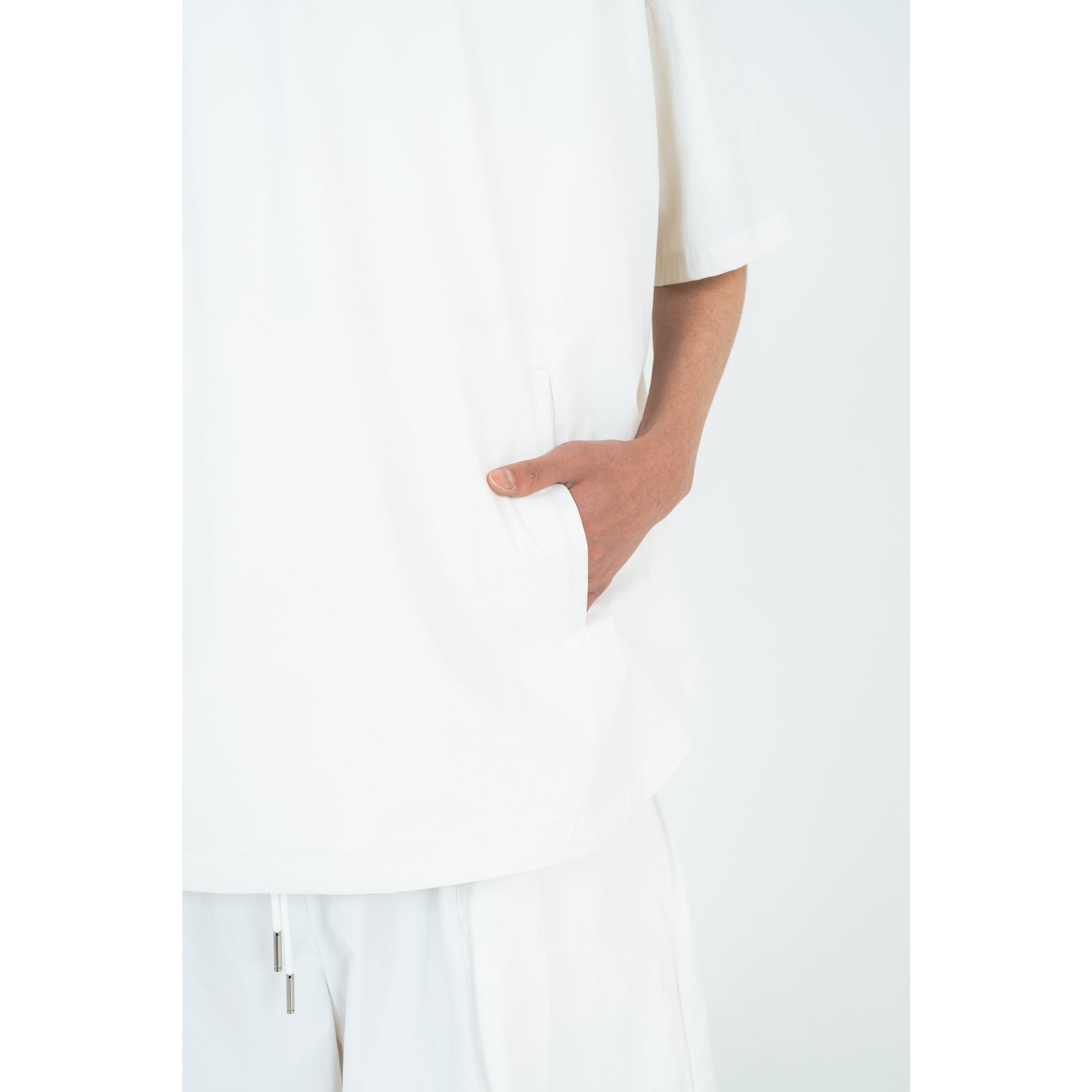 PULLOVER TOP (RECYCLING FAB.) WHITE