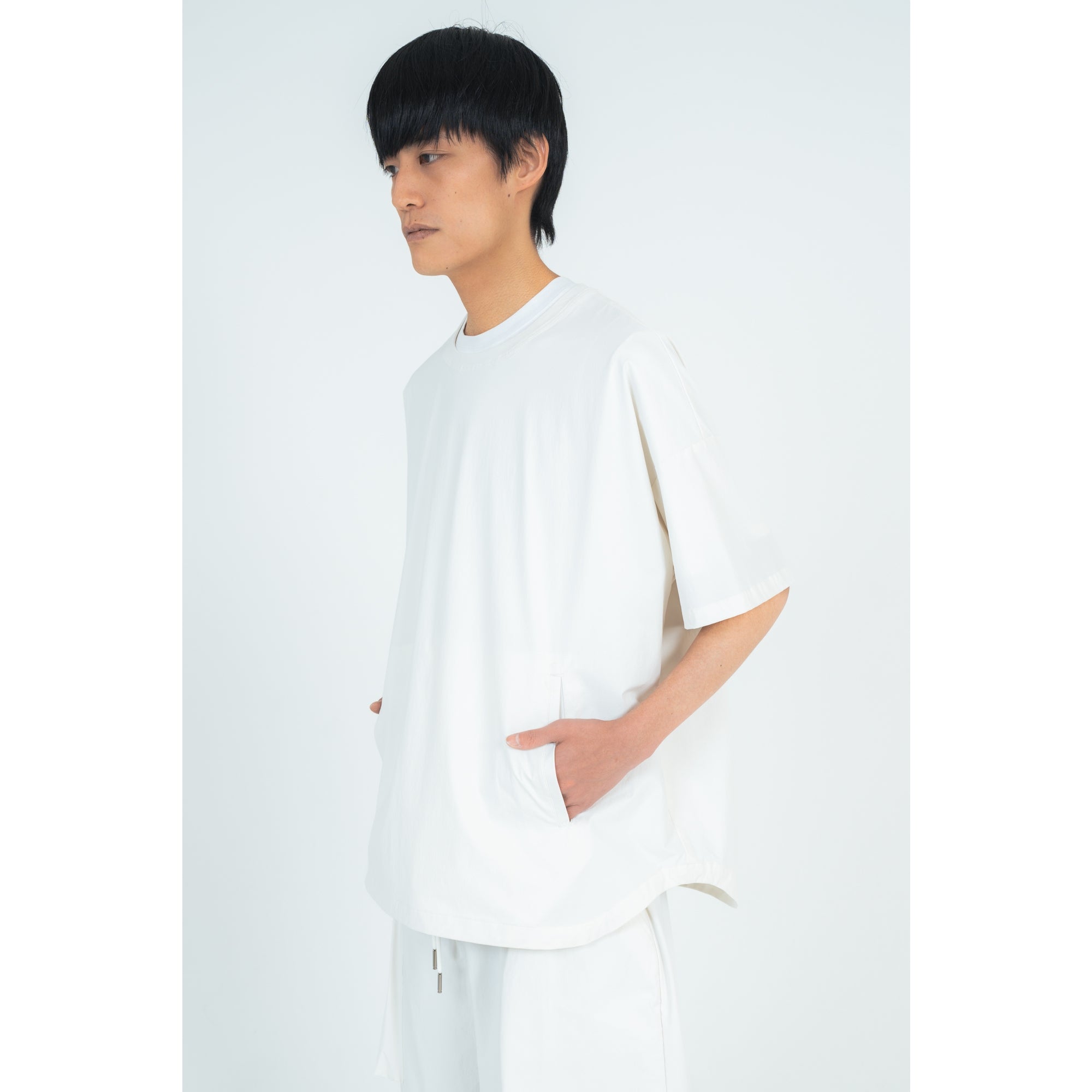 PULLOVER TOP (RECYCLING FAB.) WHITE