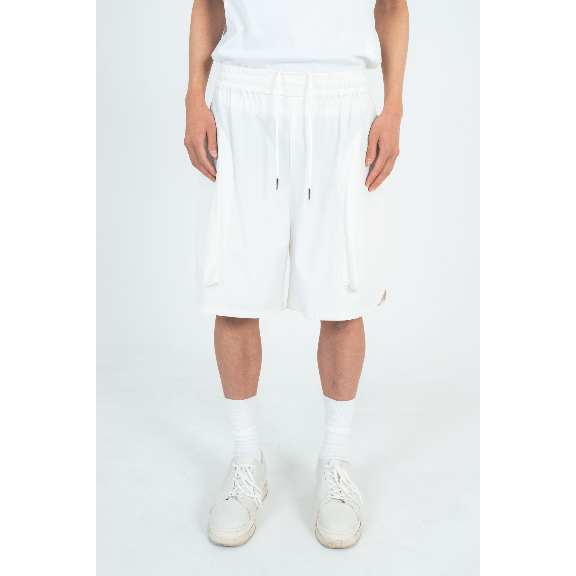 HARF PANTS  (RECYCLING FAB.) WHITE