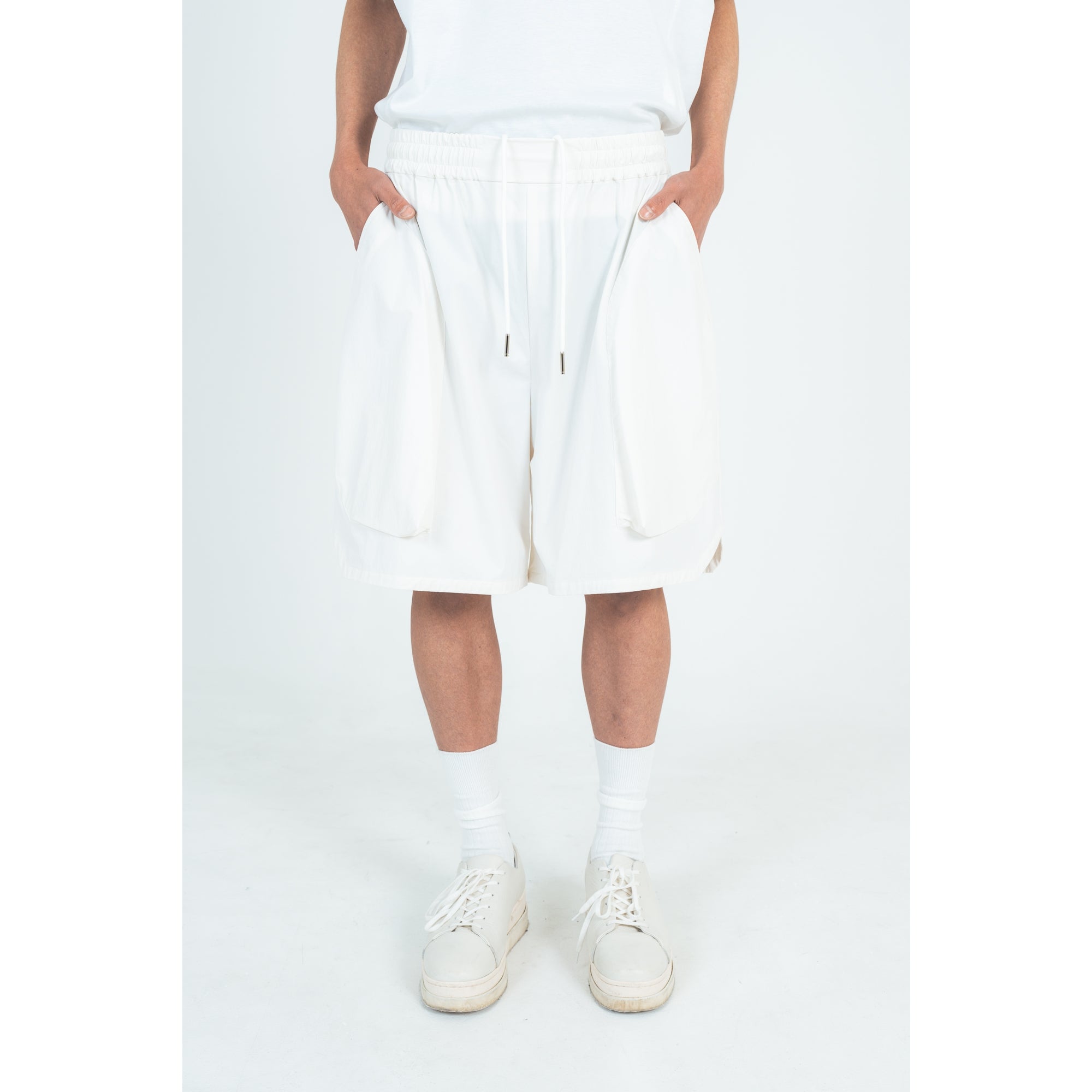 HARF PANTS  (RECYCLING FAB.) WHITE