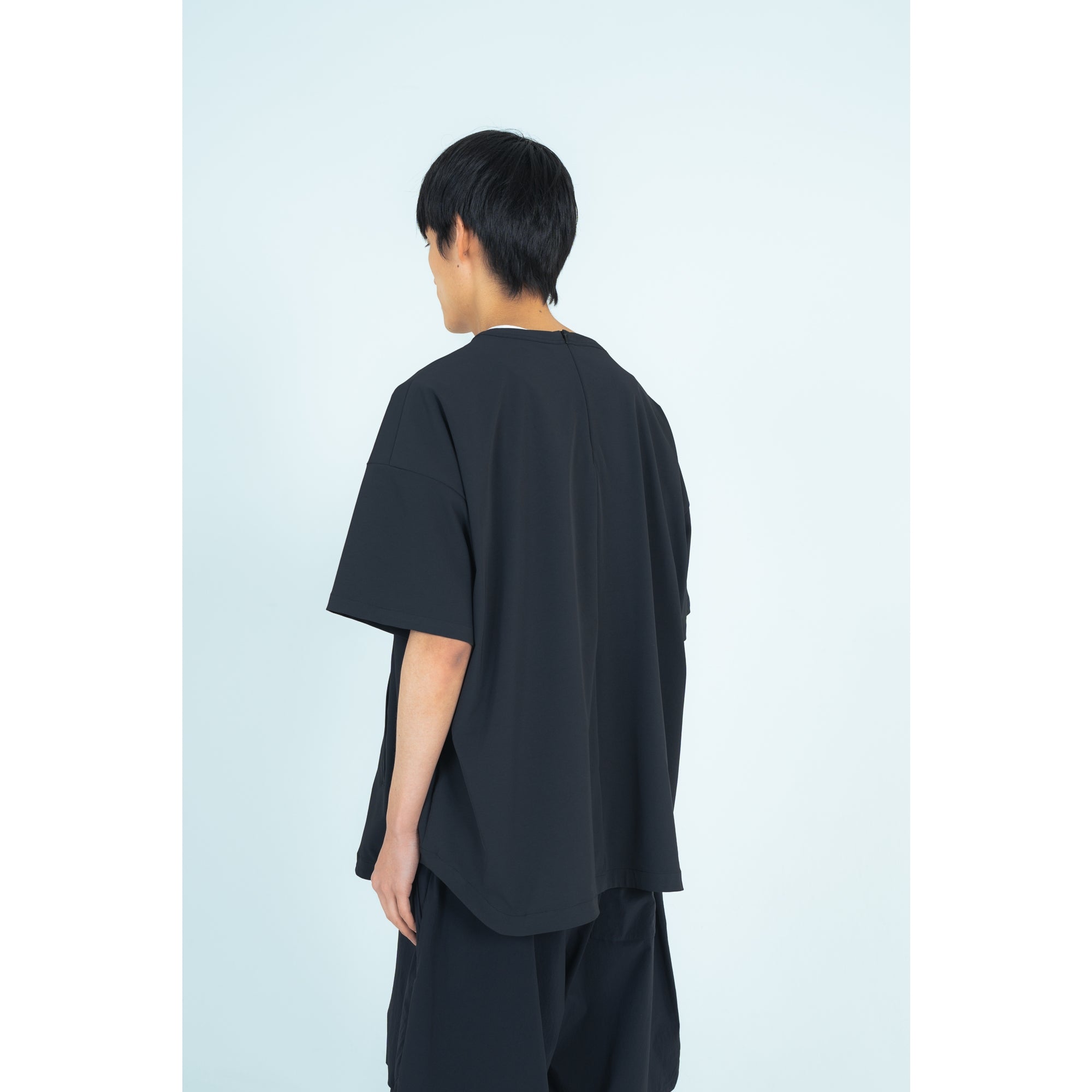 PULLOVER TOP (RECYCLING FAB.) BLACK