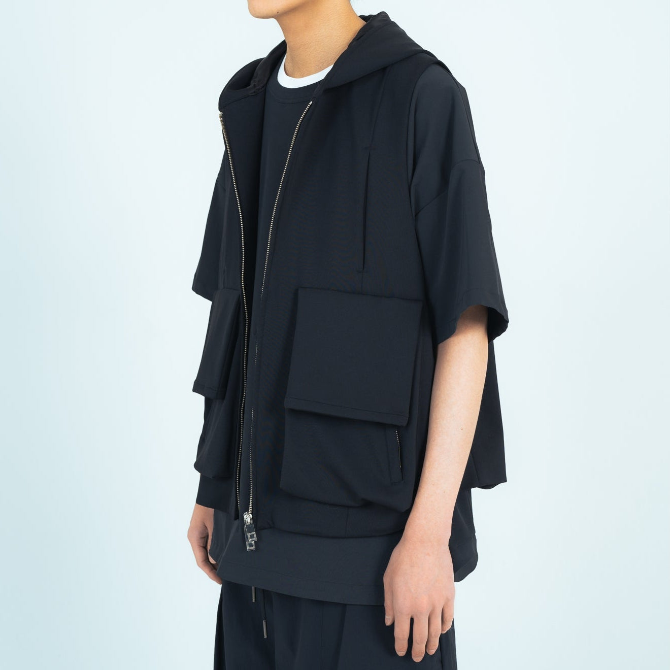 25SS HOODIE VEST (BLACK)