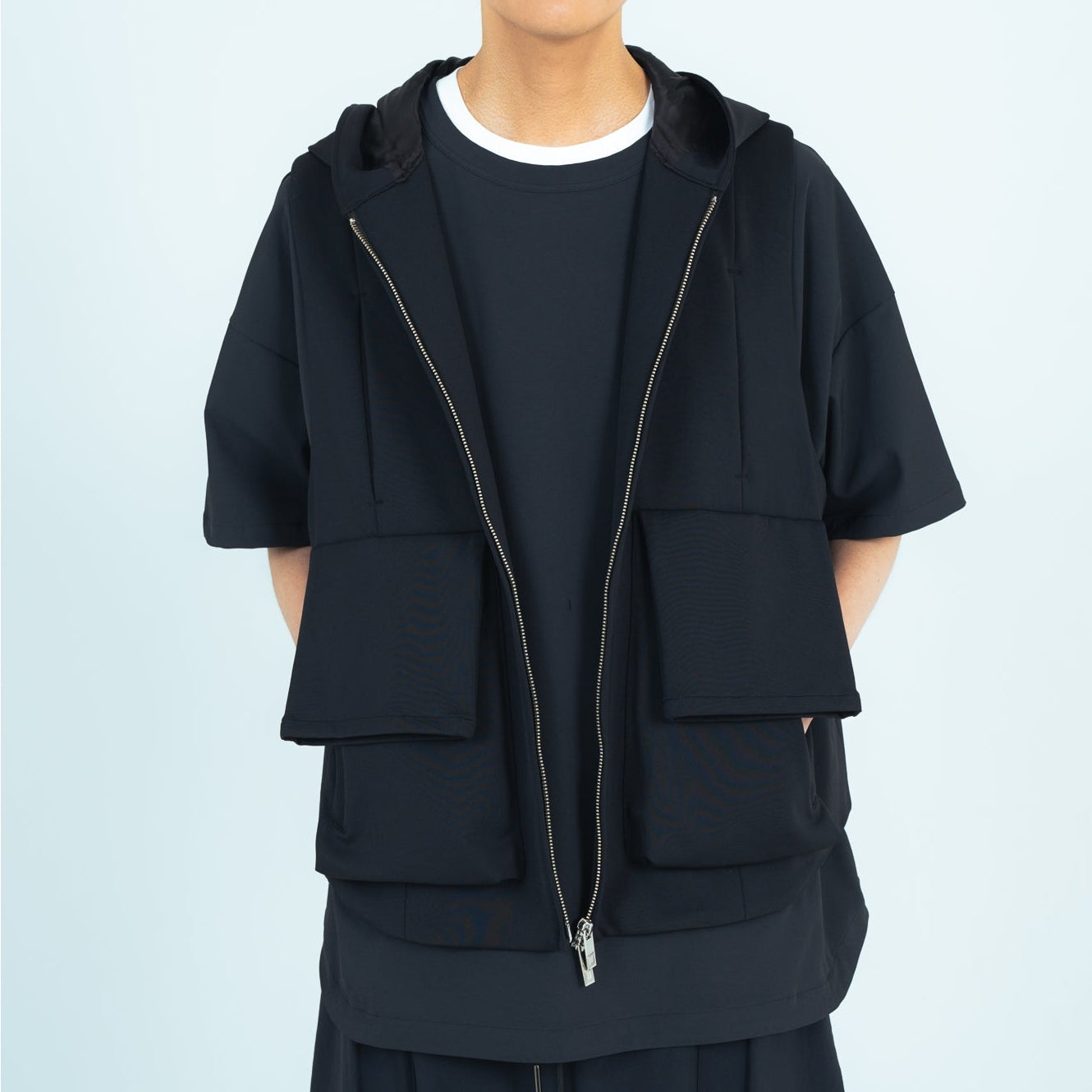 25SS HOODIE VEST (BLACK)