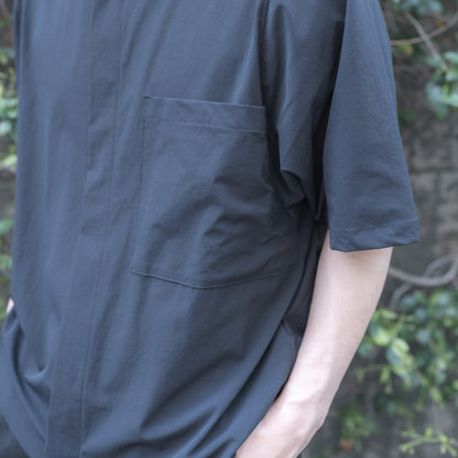 BIG POCKET SHORT SLEEVE SHIRTS（RECYCLING FAB.) BLACK