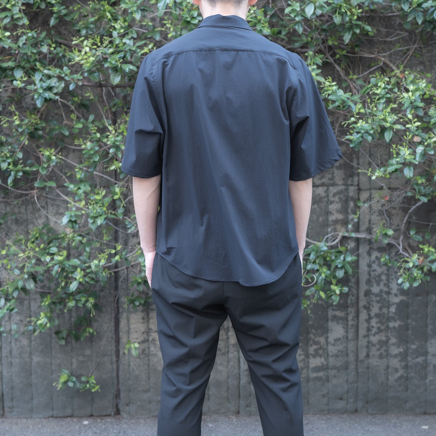BIG POCKET SHORT SLEEVE SHIRTS（RECYCLING FAB.) BLACK