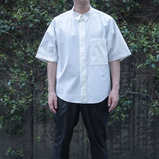 BIG POCKET SHORT SLEEVE SHIRTS（RECYCLING FAB.) WHITE