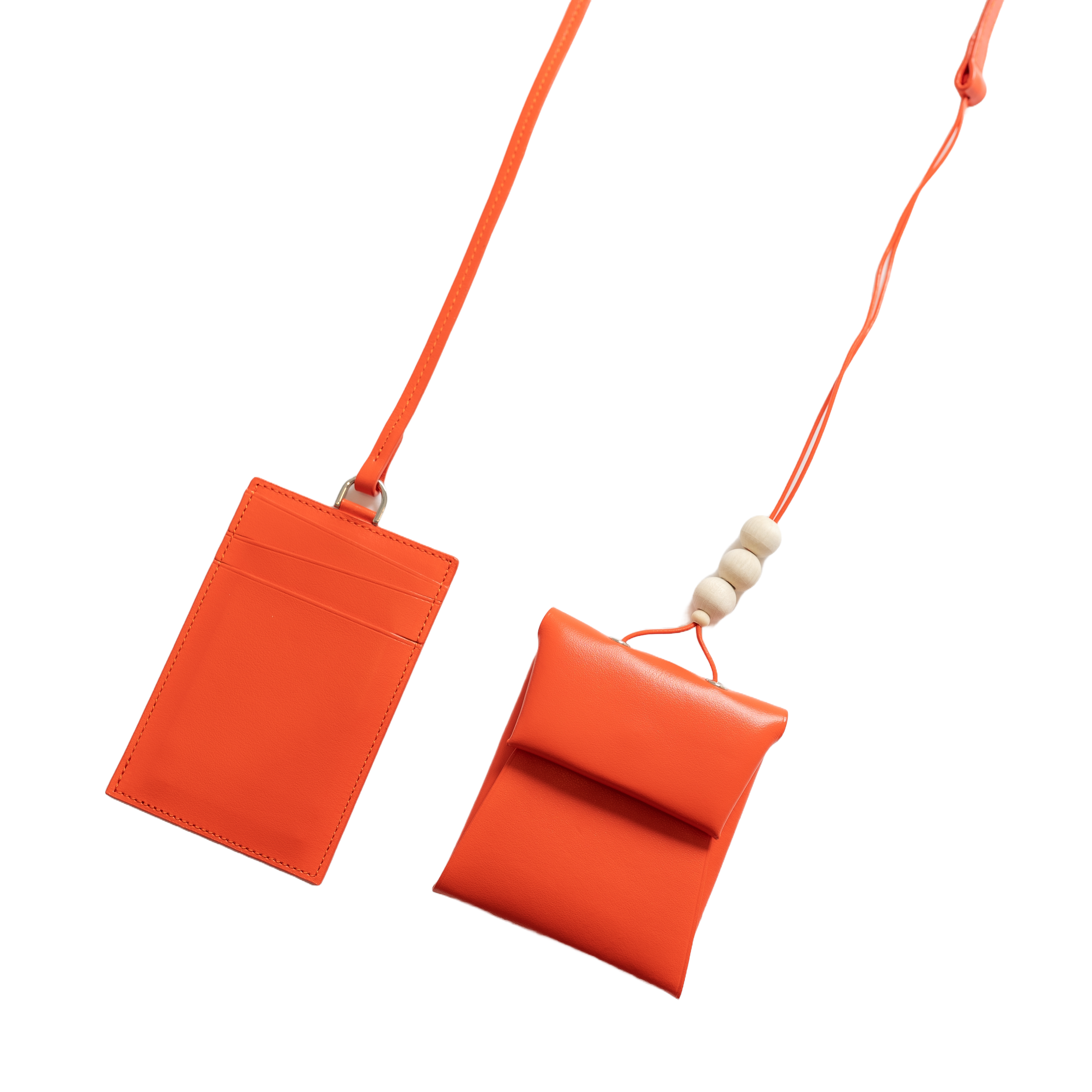 【UNKNOWN PRODUCTS x SISE】 COLLABORATION SMALL LEATHER GOODS (ORANGE/ORANGE)【オンライン限定カラー】