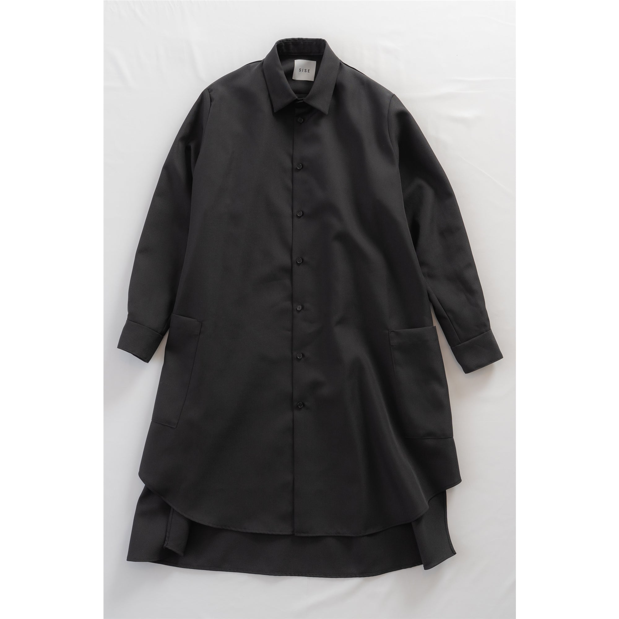 LONG SHIRTS (WOOL MIX) BLACK
