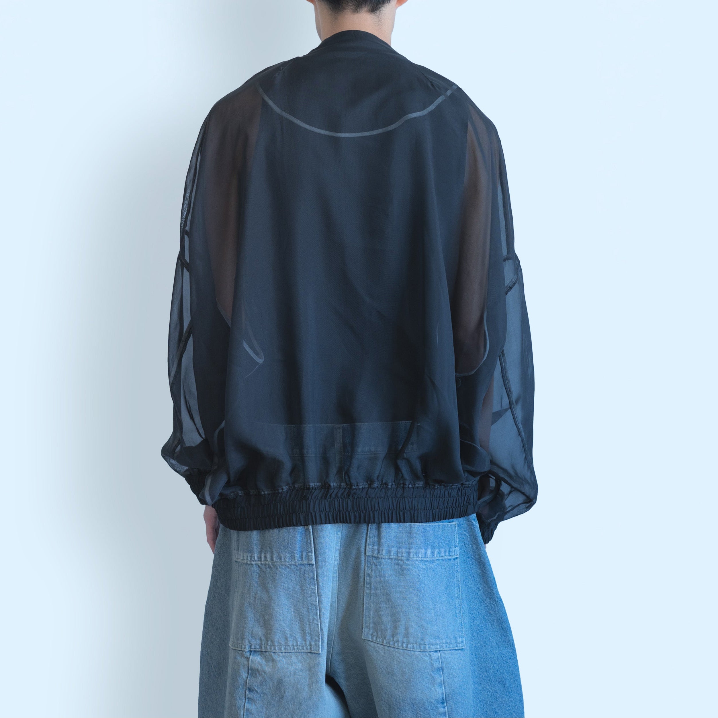 26SS SHEER BALLOON BLOUSON (BLACK)