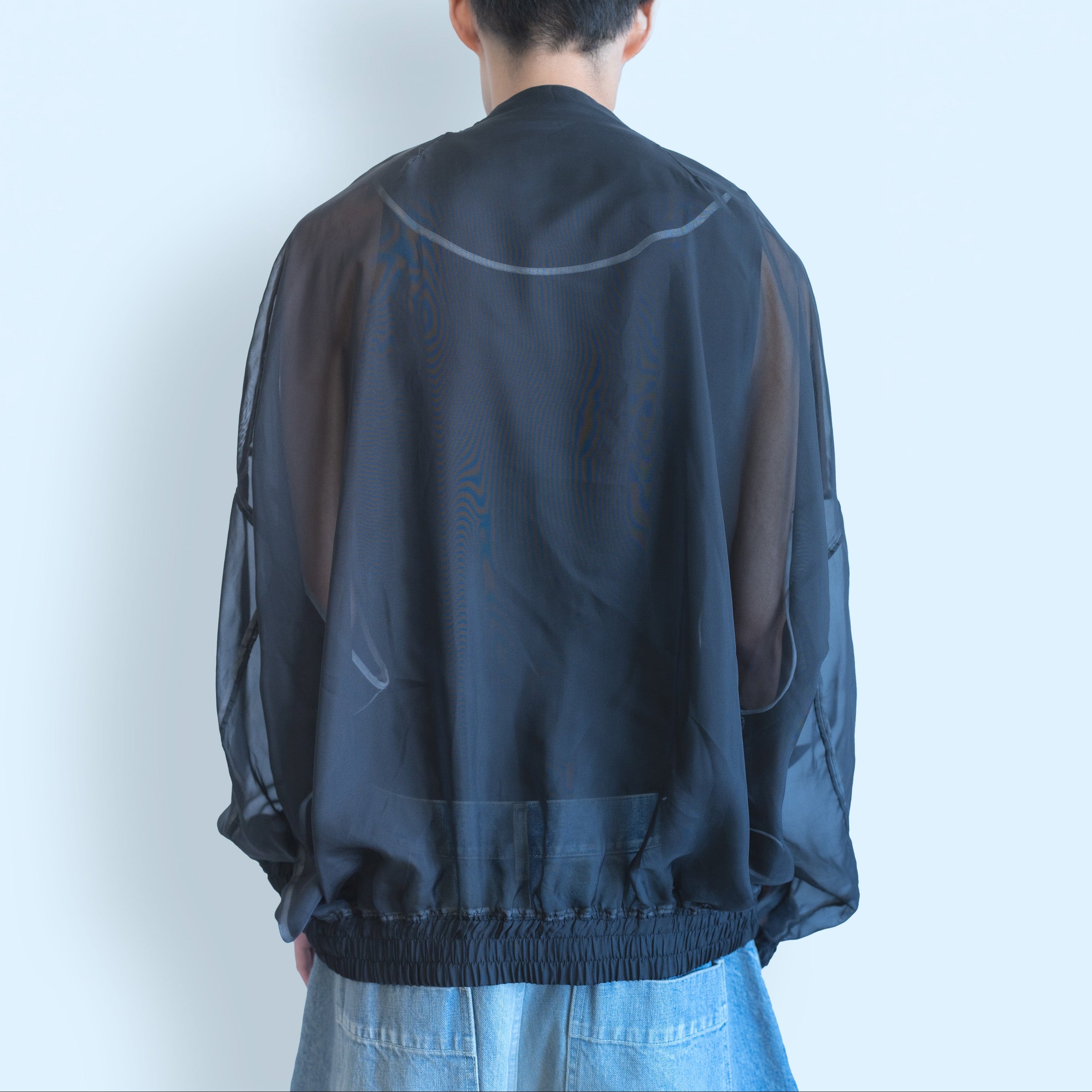 26SS SHEER BALLOON BLOUSON (BLACK)