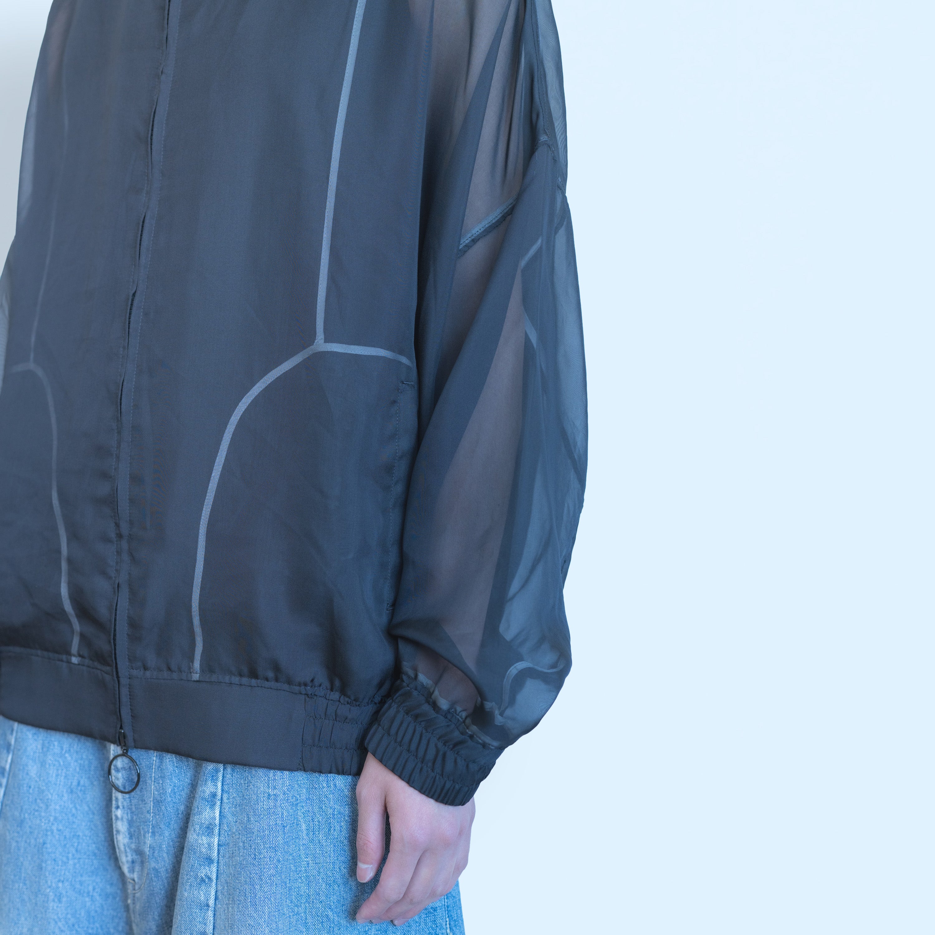 26SS SHEER BALLOON BLOUSON (BLACK)