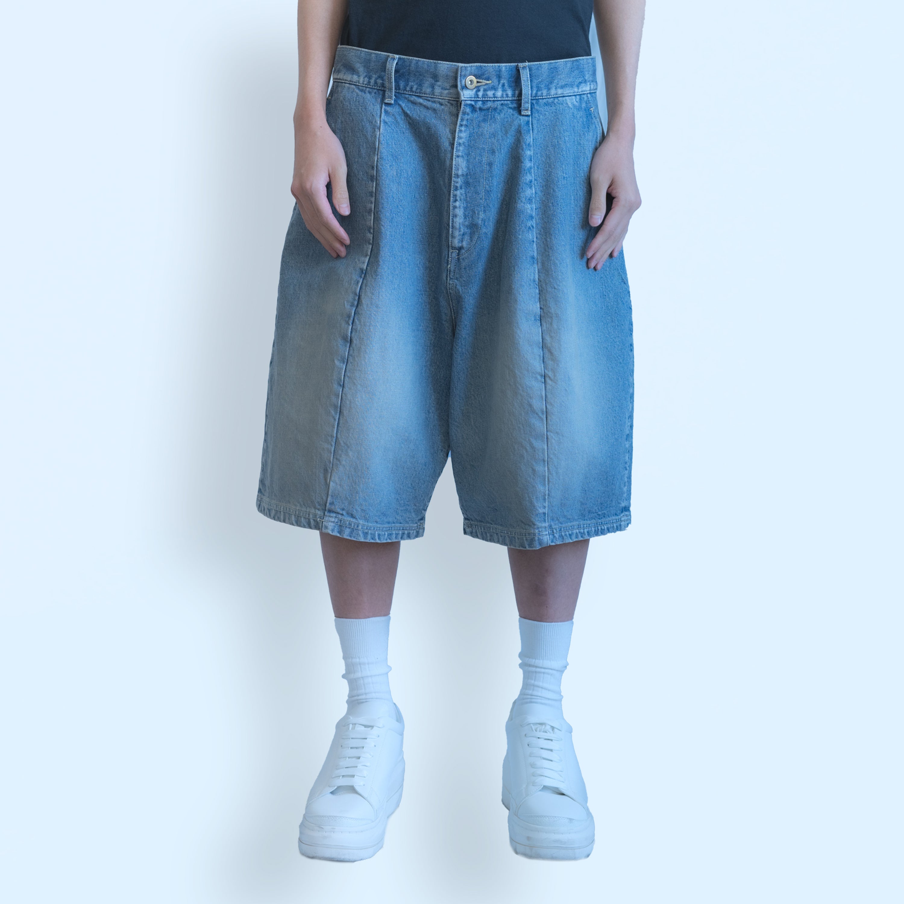26SS DENIM BARREL HARF PANTS (DENIM)