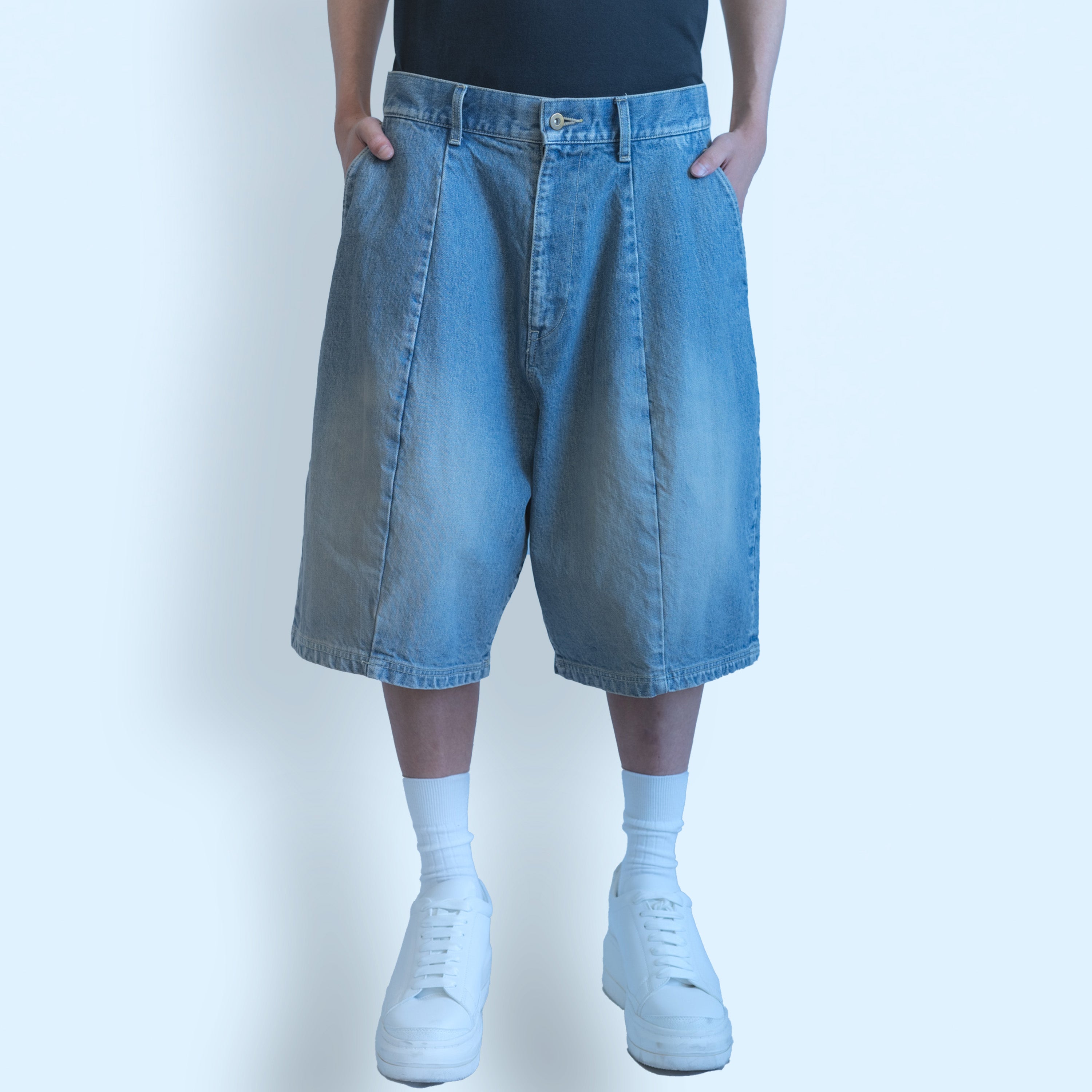 26SS DENIM BARREL HARF PANTS (DENIM)