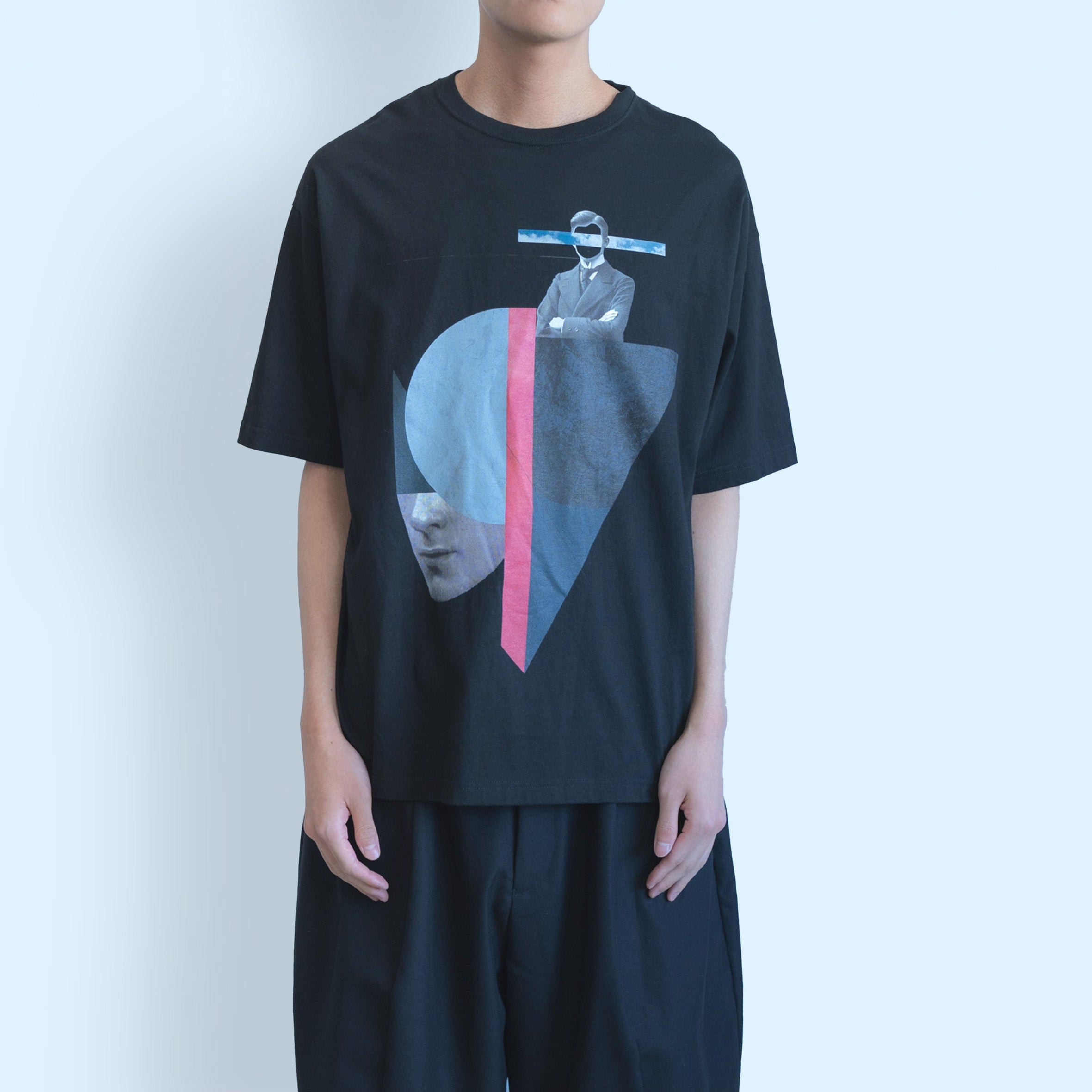 26SS ABSTRACT PORTRAIT T-SHIRTS (BLACK)