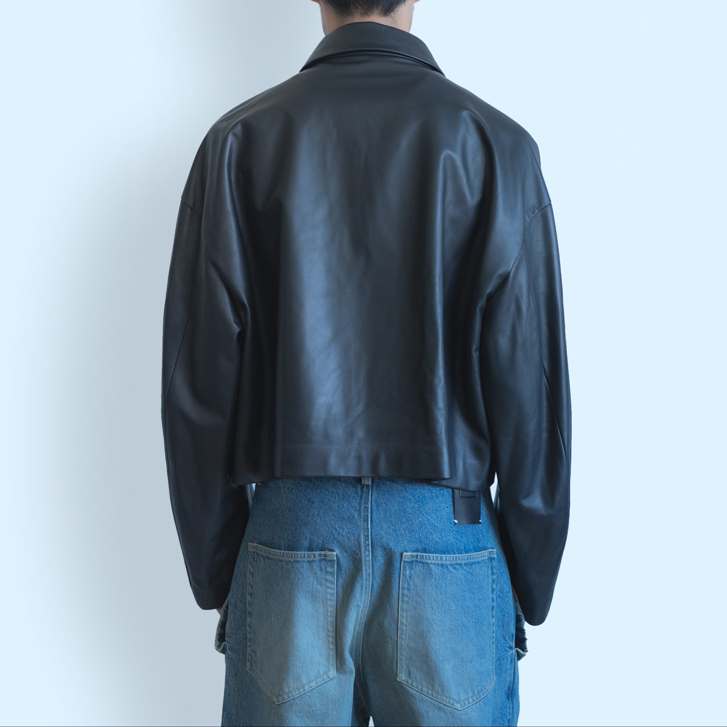 26SS LAMB LEATHER BLOUSON (BLACK)