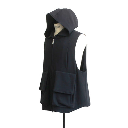 25SS HOODIE VEST BLACK