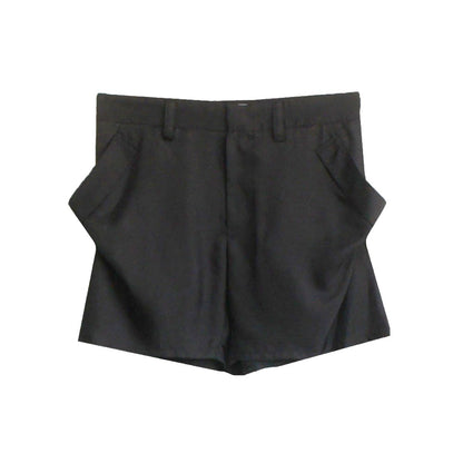 25SS  DROP POCKET HARF PANTS  BLACK