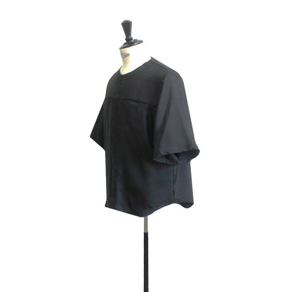 25SS NO COLLER HARF SLEEVES SHIRTS BLACK