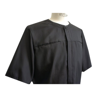 25SS NO COLLER HARF SLEEVES SHIRTS BLACK