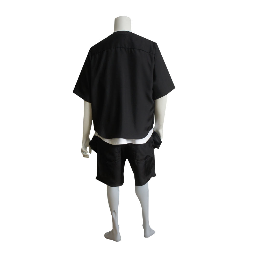 25SS NO COLLER HARF SLEEVES SHIRTS (WHITE)
