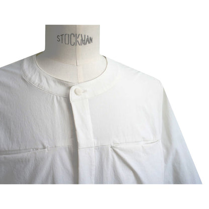 25SS NO COLLER HARF SLEEVES SHIRTS  WHITE