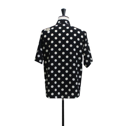 25SS DOTS FLY FRONT SHIRTS BLACK